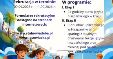 Informacja o rozpoczęciu rekrutacji na wakacyjny obóz piłkarsko-językowy